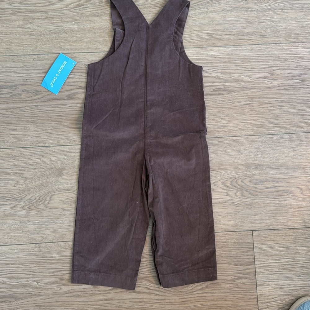2T boys brown corduroy overall - Picture 2 of 3